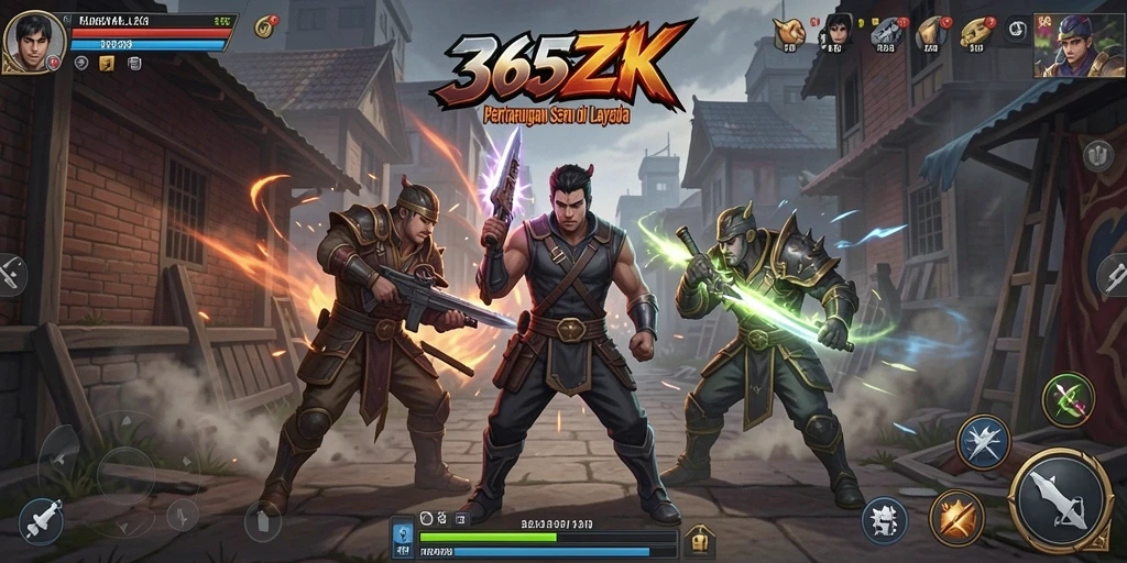 Tampilan mendebarkan dari gameplay 365ZK yang intens dan penuh aksi.