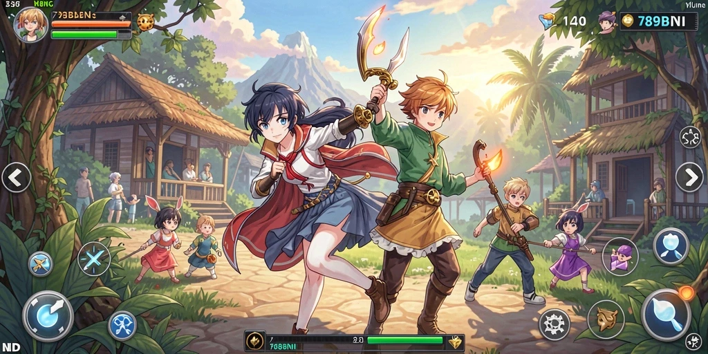 Menampilkan gameplay seru dan karakter Anime yang menarik.