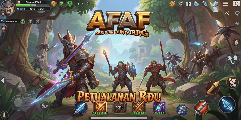 Screenshot menampilkan pertarungan epik di dunia AFAF yang memukau.