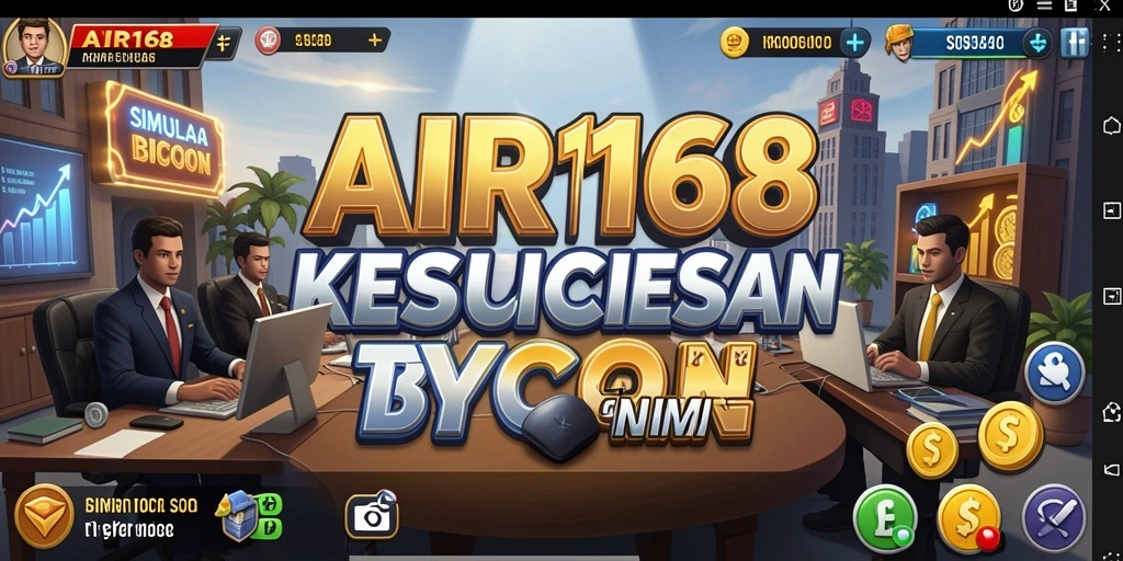 Tangkapan layar game AIR168 menunjukkan pemain membangun kerajaan bisnis mereka.