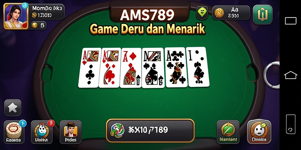Tampilan gameplay menarik dari permainan Domino di AMS789.