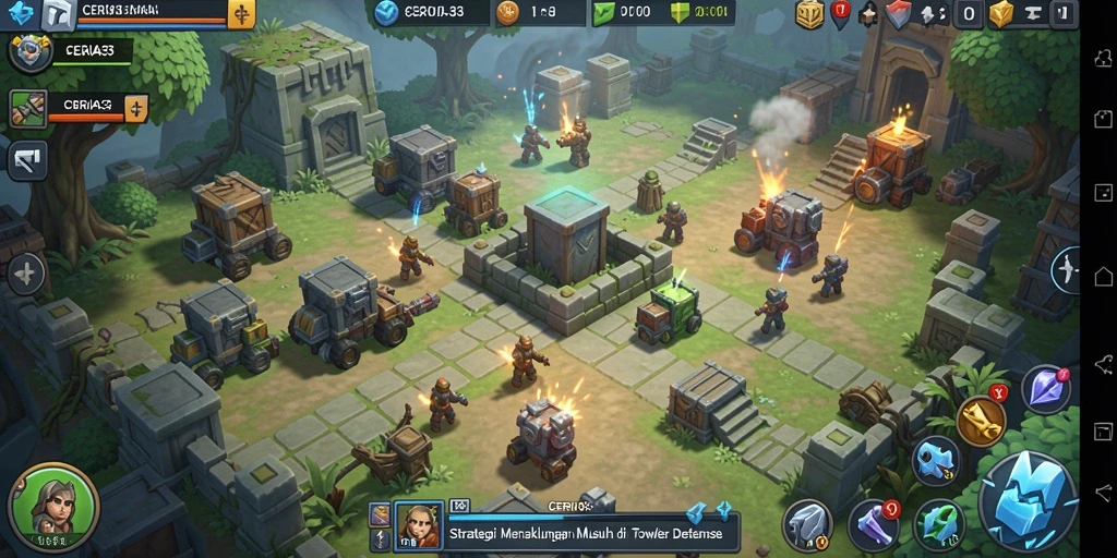 Gameplay seru dan menantang di CERIA33 Tower Defense.