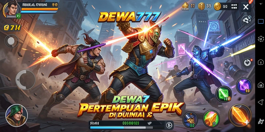 Tampilan gameplay DEWA777 yang mendebarkan dan penuh aksi.