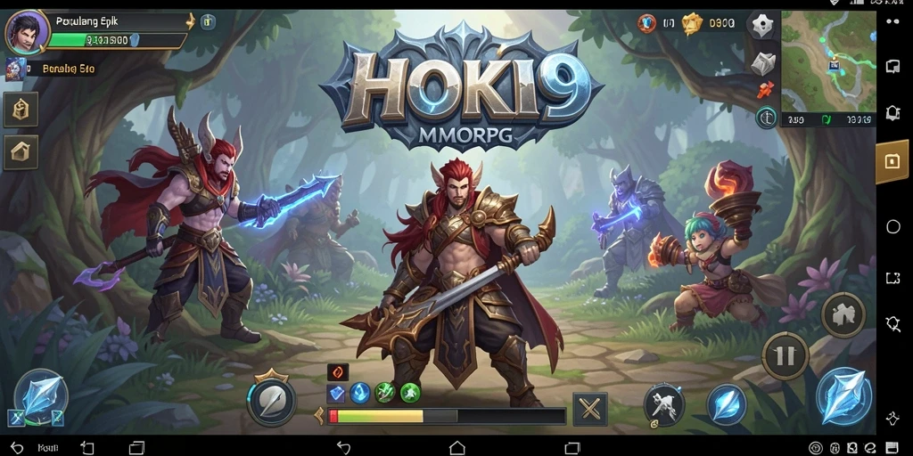 Tangkapan layar utama HOKI9 menampilkan pertarungan epik dalam dunia MMORPG.