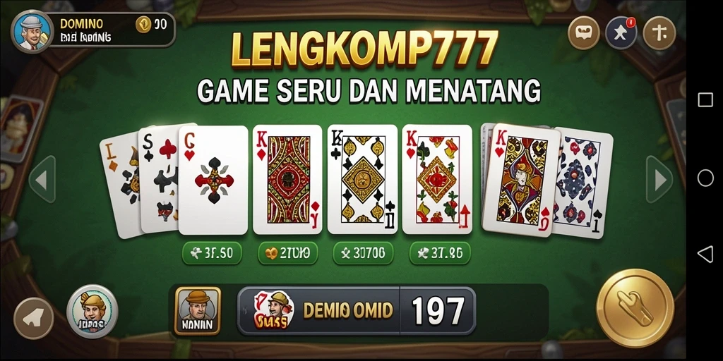 Tangkapan layar LENGKAP777 menampilkan pengalaman bermain Domino yang menyenangkan.