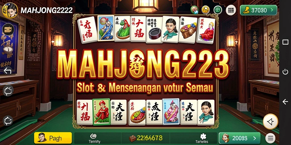 Screenshot gameplay menarik dari MAHJONG222 dengan simbol Slot yang berwarna-warni.