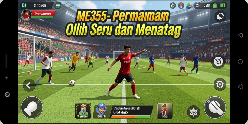 Tangkapan layar ME355 menampilkan aksi seru dalam permainan olahraga.