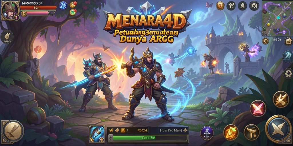 Menampilkan aksi seru dalam petualangan game ARPG.