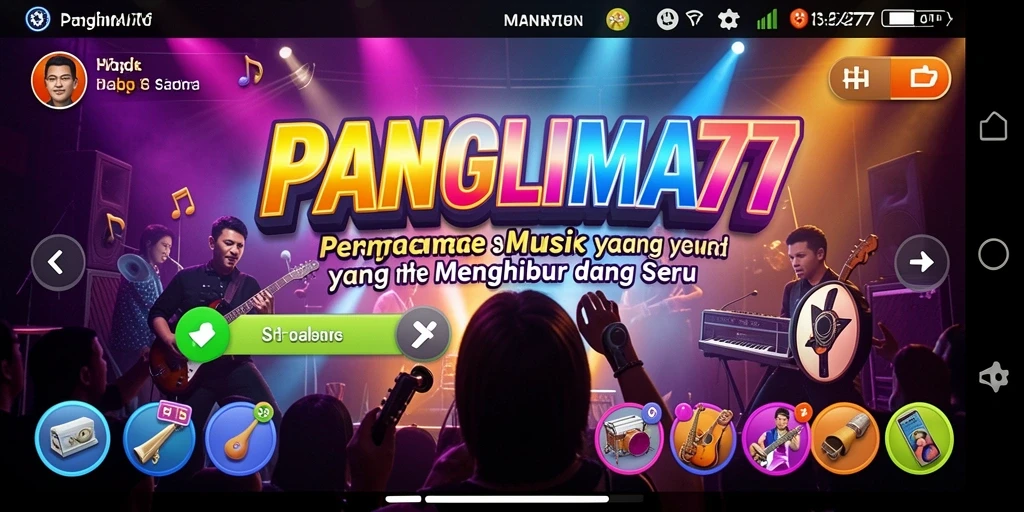 Tampilan gameplay seru di PANGLIMA77 yang menggugah semangat bermain musik.