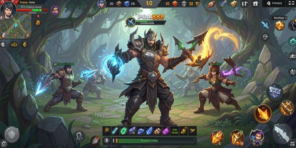 Tampilan gameplay seru di dunia fantasi POA88.