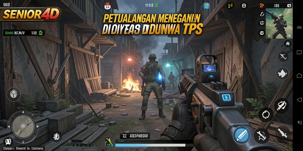 Tampilan gameplay <strong>SENIOR4D</strong> yang seru dan memukau dari pertempuran TPS.