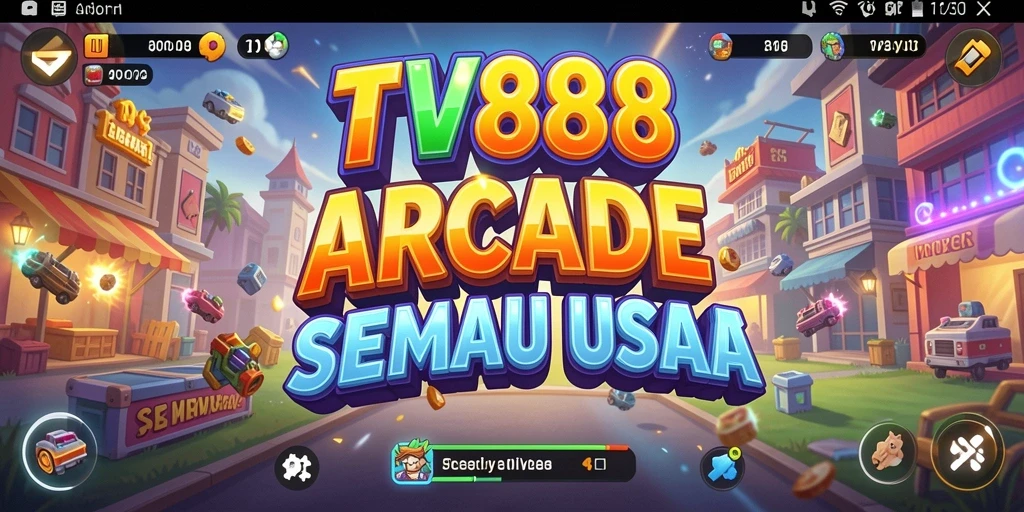 Screenshot gameplay TV888 menampilkan aksi seru dalam permainan Arcade.