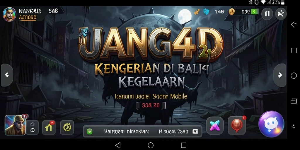 Tangkapan layar menampilkan momen menegangkan dalam gameplay UANG4D.
