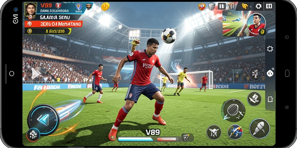 Tampilan gameplay V89 dengan olahraga yang mendebarkan.